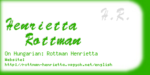 henrietta rottman business card